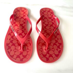 Coach Red Sandals